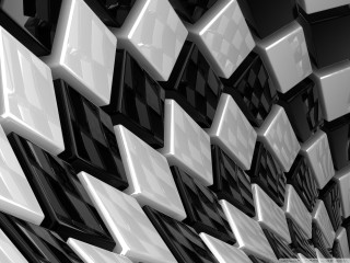 Black white wall squares pattern - photo of a wall free wallpaper