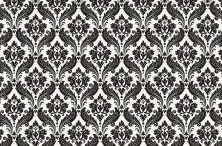 Black white damask wallpaper pattern - modern free wallpaper