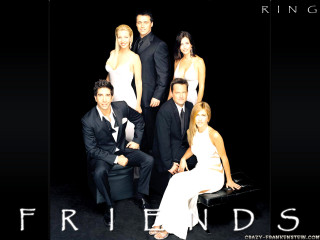 Friends group photo black background - a poster free wallpaper for desktop