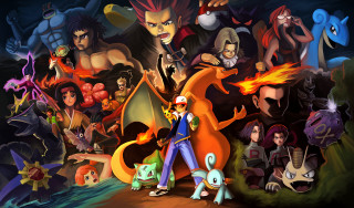 Cartoon characters dragon creatures dark - epic composition free wallpaper