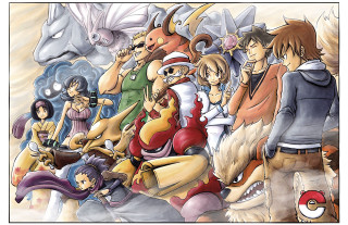 People rock dragon background pokemon - a group of people free wallpaper for desktop