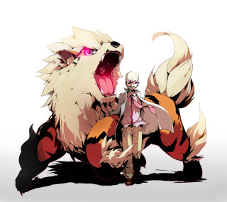 Man white dog mouth open - a person holding free wallpaper