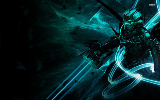 Man sword dark background blue - a sword free wallpaper for desktop