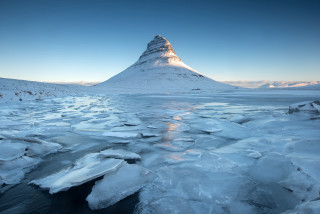 Mountain snow ice water foreground - ice free wallpaper