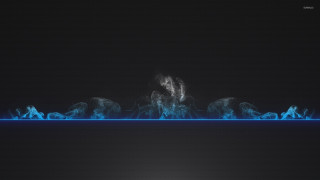 Blue black background smoke line - smoke free wallpaper for desktop