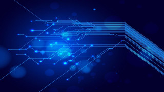 Blue background lines dots pattern 5 - technology free wallpaper