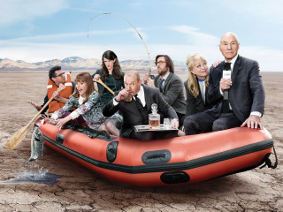 Raft group fish beer man - a raft free wallpaper
