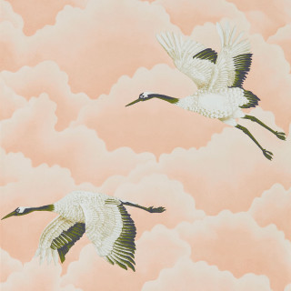 Two white birds flying cloudy - cloudy free wallpaper