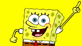 Cartoon character pointing stick yellow - a green background free wallpaper