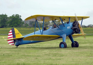 Blue yellow plane grass field - bernard fleetwoodwalker free wallpaper
