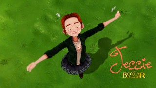 Woman sitting grass arms outstretched - cedric seaut keos masons free wallpaper