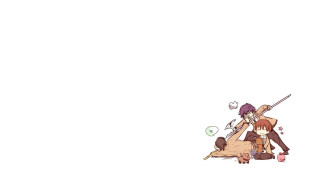 Anime characters guns woman kneeling - bill watterson free wallpaper