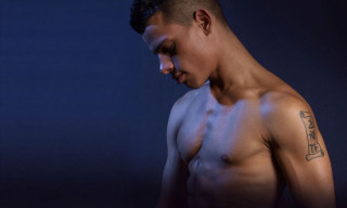 Man tattoo cellphone dark room - video art free wallpaper