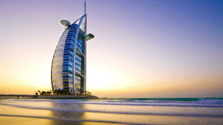 Tall building beach ocean sunset 2 - sunset free wallpaper
