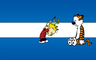 Tiger dog key cartoon blue - a key free wallpaper