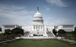 Large white building flag lawn 2 - a large white building free wallpaper