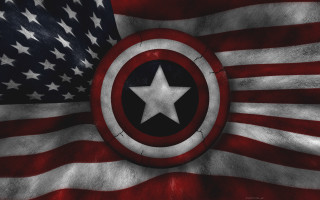 Captain america flag star circle - a star free wallpaper