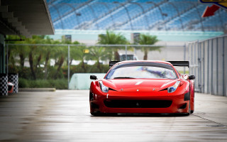 Red sports car race track 29 - a mosaic free wallpaper