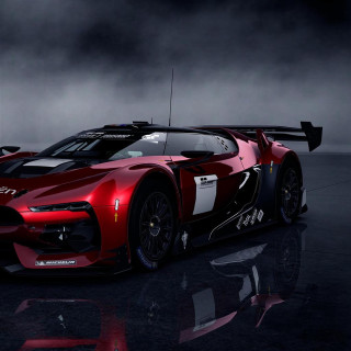 Red sports car dark room 44 - dark free wallpaper