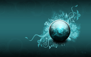 Blue green background sphere swirl - background free wallpaper for desktop