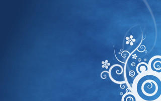 Blue background white swirls flowers - a blue sky in the background free wallpaper for desktop