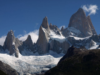 Snowy mountain range clouds sky - the top free wallpaper