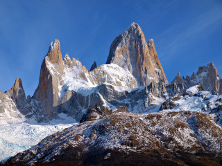 Mountain range snow blue sky 4 - the top free wallpaper