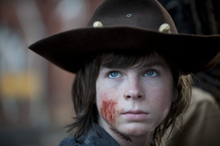 Young girl bloody face cowboy - bloody free wallpaper