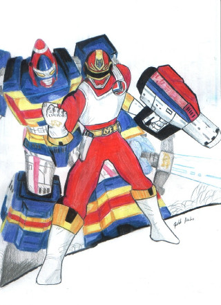 Man red yellow suit blue - suit free wallpaper