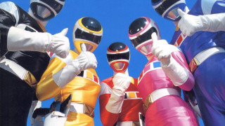 Group costumed boys thumbs up - mask free wallpaper