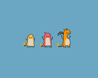 Cartoon animals group blue sky - pokemon free wallpaper