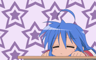 Girl blue hair laptop stars - a laptop computer in front free wallpaper