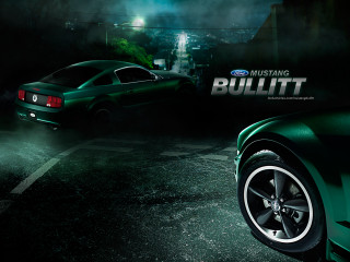 Green car parking lot night 2 - fog free wallpaper