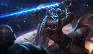 Character sword lightsaber helmet video - a character in a video game holding free wallpaper