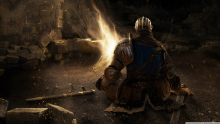 Man armor cave fire sword - dark soul free wallpaper