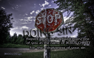 Stop sign bible verse forest - a bible verse free wallpaper