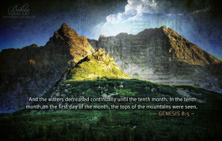 Mountain bible verse sky clouds - a quote free wallpaper