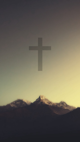 Cross mountain sky sunset silhouette - dionisiu free wallpaper