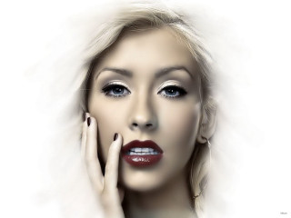 Woman red lip white background - a red lip free wallpaper