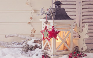Lantern star snow christmas decoration - the snow next free wallpaper