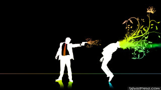 Suit tie gun pointing flower - a man in a suit and tie free wallpaper