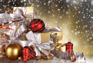 Christmas gift box ornaments ribbon - ornament free wallpaper