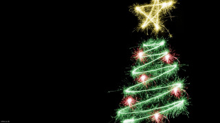 Christmas tree fireworks star black - firework free wallpaper