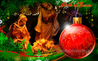 Nativity christmas card ornament scene - esaias boursse free wallpaper