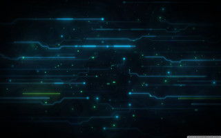 Dark glowing lights green blue 2 - line free wallpaper