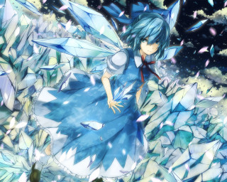 Girl blue dress field flowers - a field of flowers free wallpaper