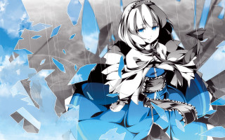 Anime blue white rain manga - a blue outfit free wallpaper
