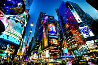 Cityscape night ferriswheel neon skyscraper - donald sherwood free wallpaper