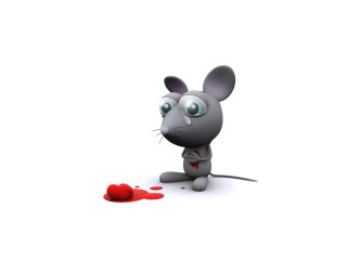 Cartoon mouse bloody face red - a cartoon mouse free wallpaper
