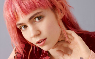 Woman pink hair tattoo arm - eye free wallpaper